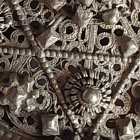 Огромна сребърна 900 пр.филигранна пафти/размер 26 см/, снимка 9 - Антикварни и старинни предмети - 44905784