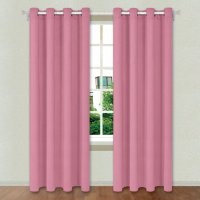  Декоративна затъмнена завеса с халки розово 140x260см, снимка 2 - Пердета и завеси - 43960322