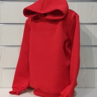 Нов детски суичър в червен цвят с качулка, снимка 7 - Детски анцузи и суичери - 35621845