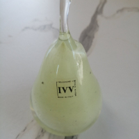 Декоративна стъклена круша марка IVV - зелена, снимка 2 - Статуетки - 44877030