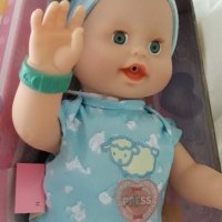 Бебе с много функции и батерии, плаче, храни се с шише,смее се,може да движи само ръце и крака , снимка 5 - Кукли - 34923469