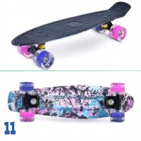 Скейтборд Penny board* LED Пениборд Светещи Колела * Пени Борд , снимка 13 - Скейтборд, ховърборд, уейвборд - 38697773