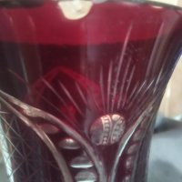 кристална ваза тип бохемия арт деко, снимка 5 - Антикварни и старинни предмети - 32801247