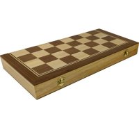 3 в 1 - Шах, дама и табла, Размери 49x49 см, Дървена шахматна дъска, от иглолистно дърво, снимка 4 - Шах и табла - 43209093