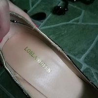 Лачени обувки - черно и златно, снимка 8 - Дамски обувки на ток - 27135855