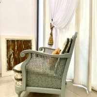 Кресло, масив и ратан, снимка 5 - Дивани и мека мебел - 39511551