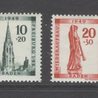 Германия "Баден" 1949г.  - MI № 38/41- пълна серия чисти , снимка 1 - Филателия - 43854721