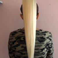 15 ЛЕВА ‼️ Екстеншъни конски опашки 😍  Дължината е 60 см. 👑 100 грама 😇 , снимка 2 - Аксесоари за коса - 38588192