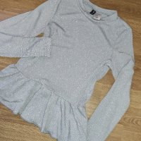 H&M нова блестяща блуза , снимка 3 - Блузи с дълъг ръкав и пуловери - 43699108
