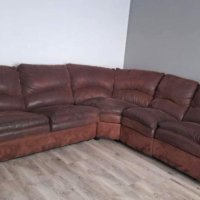 Италиански голям кожен диван релакс механизъм и фотьойл, снимка 4 - Дивани и мека мебел - 43961654