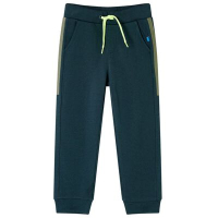 Детски спортен панталон с връв, зелен мъх, 116（SKU:13421, снимка 1 - Детски панталони и дънки - 44871696