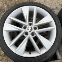 17 джанти 5х100 Skoda Fabia Rapid 7J et46 Polo Vento 215/40/17 Hankook, снимка 4 - Гуми и джанти - 43270860