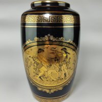 Гръцка ваза, ръчна изработка 24k позлата, снимка 1 - Антикварни и старинни предмети - 43331401