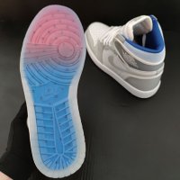 Nike Air Jordan 1 High Zoom White Blue Нови Оригинални Обувки Размер 43 Номер Кецове Маратонки, снимка 7 - Кецове - 39460719