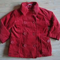 Чудесно червено палтенце 7-9год., снимка 3 - Детски якета и елеци - 27508816