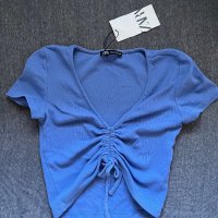 Zara crop top къса блуза, снимка 2 - Корсети, бюстиета, топове - 39908730