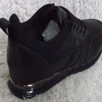 Обувки, скрита платформа, черни, код 531/ББ1/45, снимка 7 - Дамски ежедневни обувки - 39456725