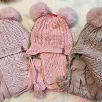 Зимен комплект шапка, шал и ръкавички 1-4г., снимка 3 - Шапки, шалове и ръкавици - 43309858