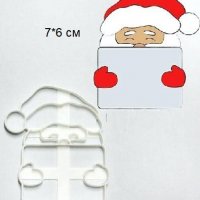 Дядо Коледа с писмо пластмасов резец форма фондан тесто бисквитки, снимка 1 - Форми - 27265328