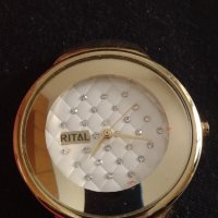 Модерен дизайн дамски часовник RITAL QUARTZ с кристали стил и елегантност 41713, снимка 3 - Дамски - 43774232
