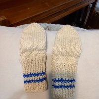Ръчно плетени детски чорапи от вълна, ходило 16 см., снимка 2 - Чорапи - 39831178