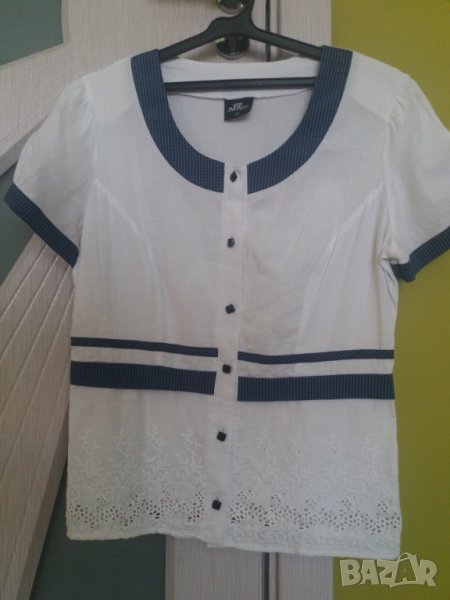 Лятна памучна блуза риза с къс ръкав INFINITE, снимка 1