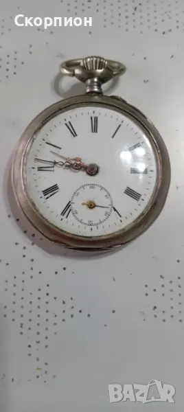 Швейцарски джобен СРЕБЪРЕН часовник - Класика в жанра - Рядък, снимка 1