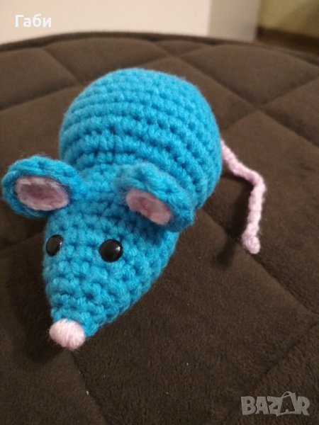 Ръчно плетена мишка Реми, амигуруми играчка, снимка 1
