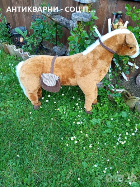 Стара Немска Голяма Плюшена Играчка Конче Тегло 5кг., снимка 1