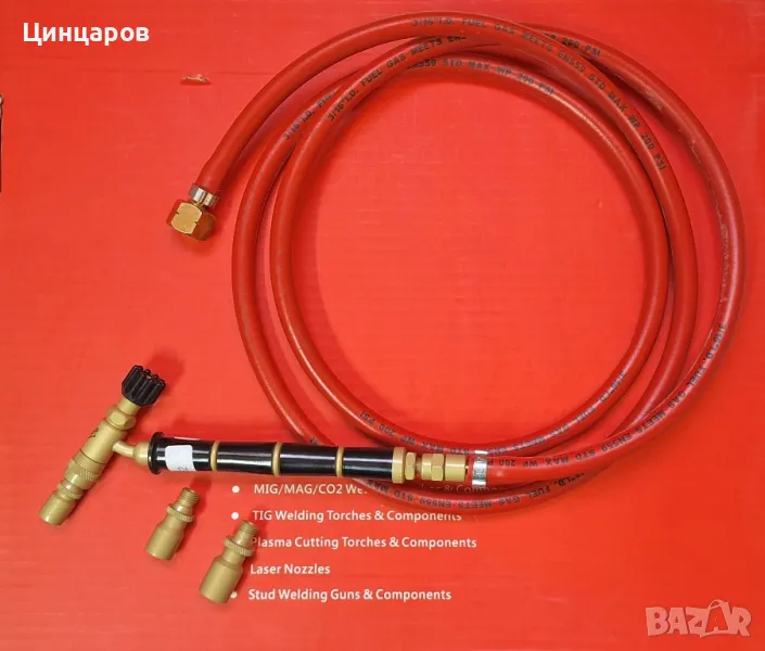 Orca,Орка горелка пропан-бутан с дюзи 10;12;14мм,маркуч дължина 2м,накрайник бутилка , снимка 1