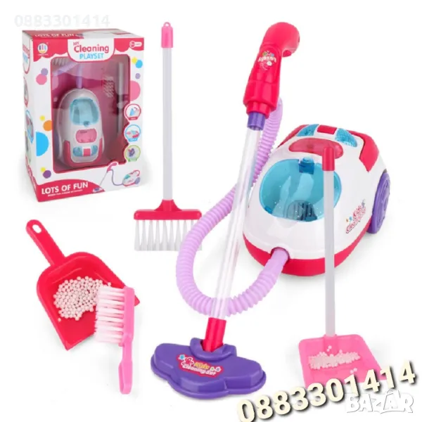 Детска прахосмукачка със звук Комплект за почистване , снимка 1
