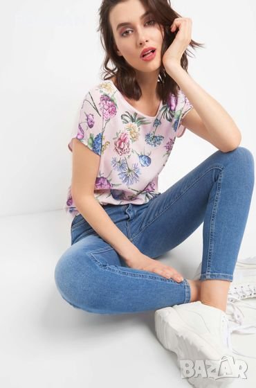 Розова блуза на цветя, снимка 1