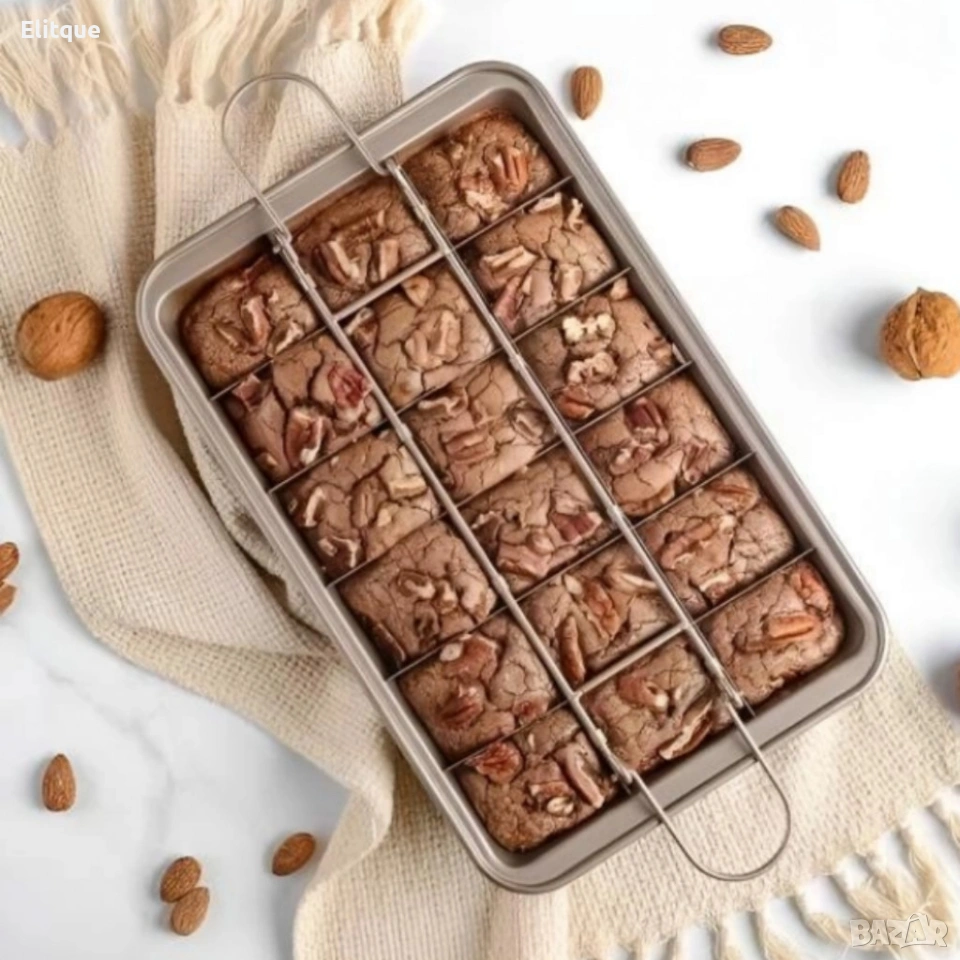 Форма за печене с разделители – 18 равни порции, незалепващо покритие и перфектни сладкиши у дома, снимка 1