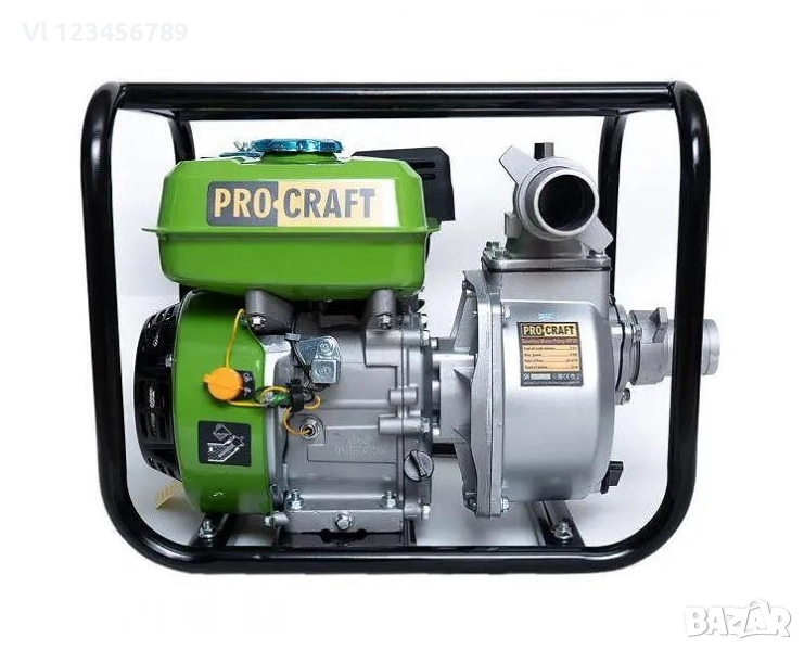 Бензинова помпа за вода PROCRAFT WP30, 2″, 5.5 к.с., 23 м, 30 м³/ч, снимка 1