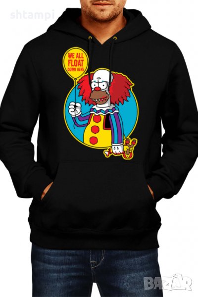 Мъжки Суитчър/Суитшърт  Simpsons Krusty The Clown Pennywise 02,Halloween,Хелоуин,Празник,Забавление,, снимка 1