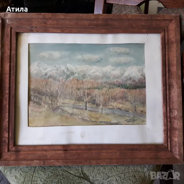 картина акварел 50/41 см, снимка 1