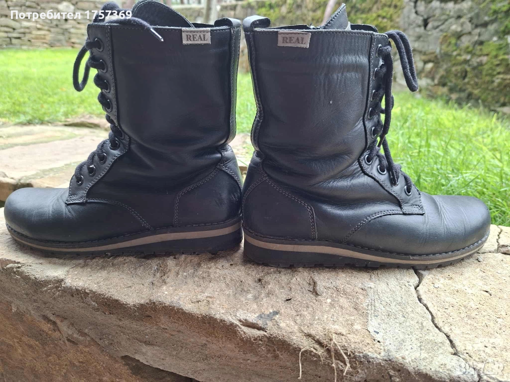 Дамски боти от естествена кожа - REAL Габрово, снимка 1