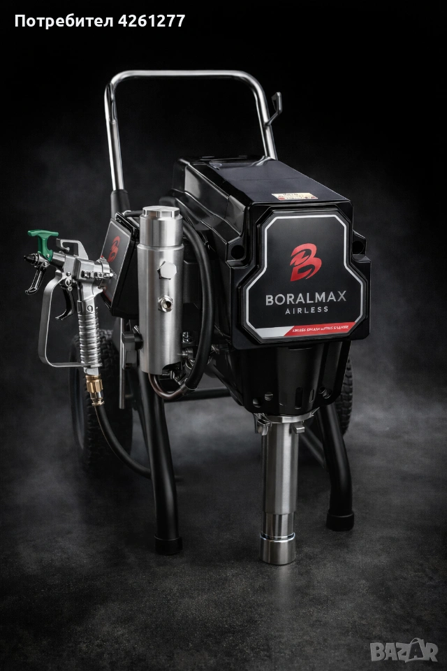 БЕЗВЪЗДУШНА МАШИНА ЗА ПРЪСКАНЕ НА ШПАКЛОВКА И БОЯ , снимка 1