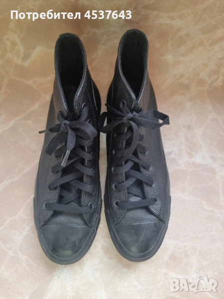 Кожени високи обувки Converse, снимка 1