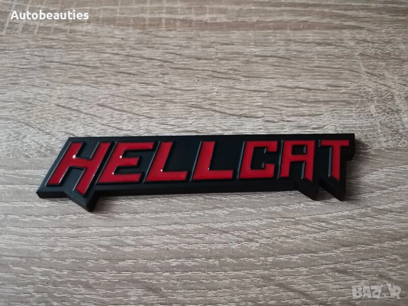 Dodge Hellcat емблема червено с черно, снимка 1