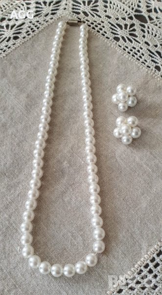Нежен сет с перли, снимка 1