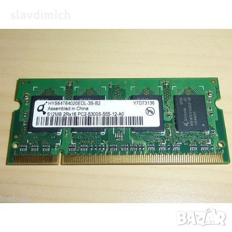 Рам памет RAM за лаптоп INFINEON модел hys64t64020edl-3s-b2 512 MB DDR2 667 Mhz честота, снимка 1