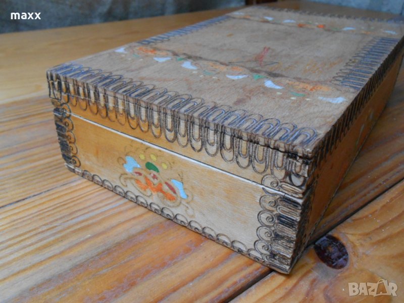 Стара дървена кутия , снимка 1