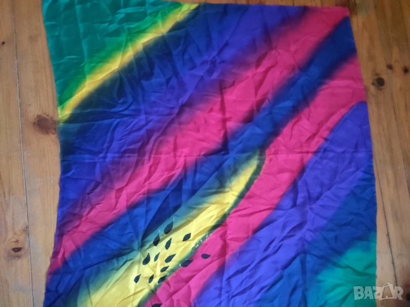 огромен нов естествена коприна шал, снимка 1