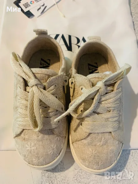 Памучни флорални сникърси Zara, снимка 1