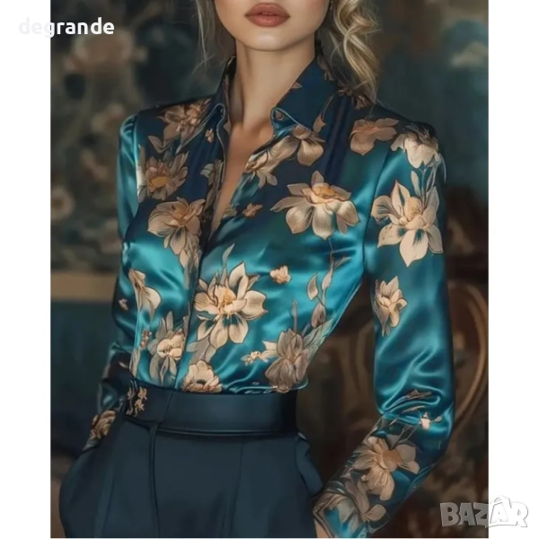 Дамска риза от сатен, снимка 1