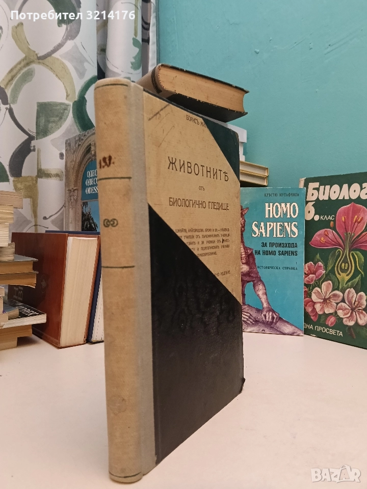 Животнитѣ от биологично гледище - Борис Митов (1935, Луксозна изработка, Отлично състояние), снимка 1
