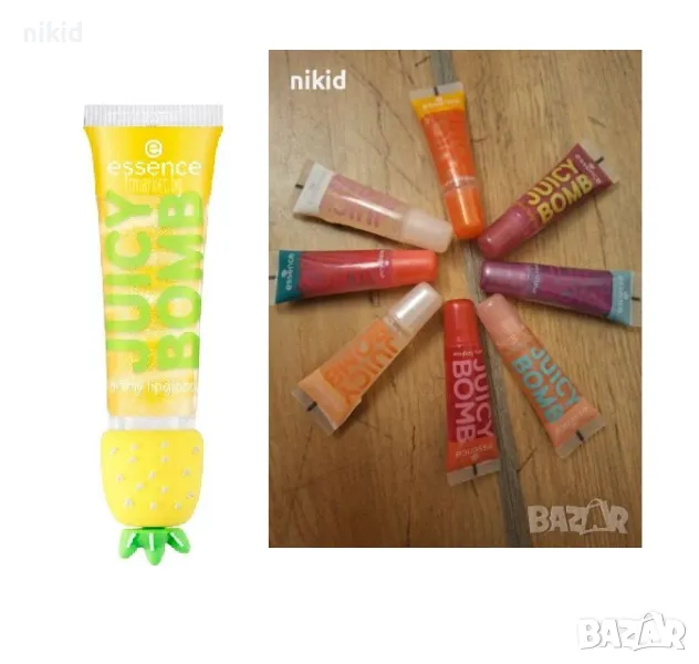 Гланц за устни Essence Juicy Bomb lip gloss лип глос ананас блясък за устни, снимка 1