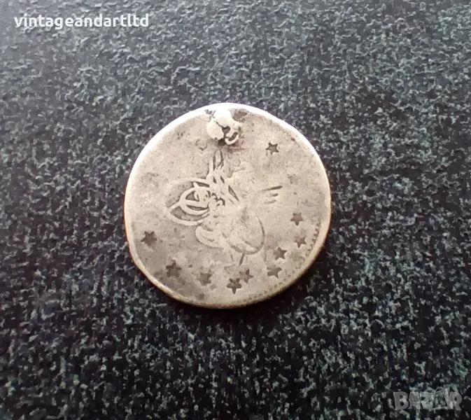 1 куруш AH 1293, Турция, куриоз, сребро, сребърна монета, снимка 1