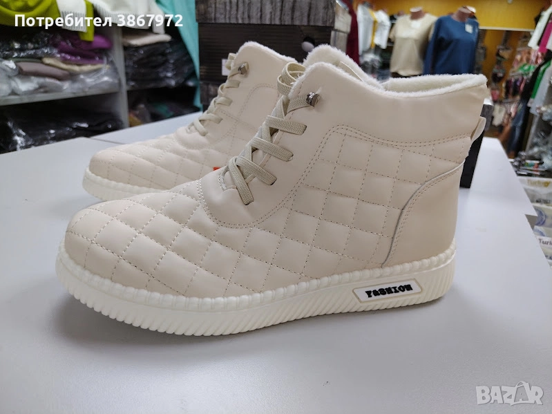 Дамски боти с цип и ластични връзки, снимка 1